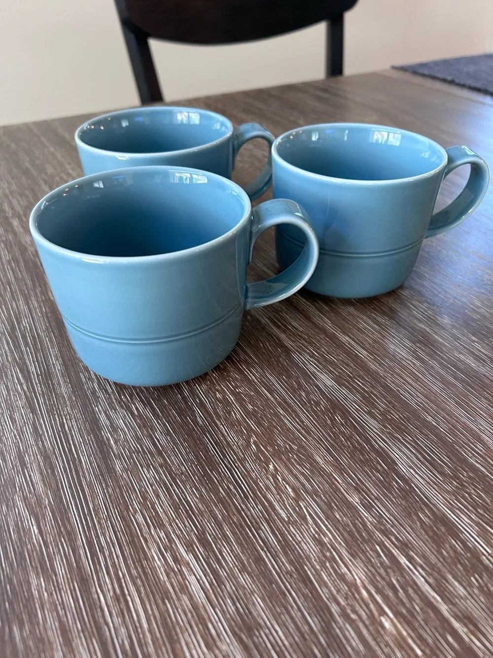 CRATE & BARREL Set of 3 Blue Hue Mugs - Aaron Probyn